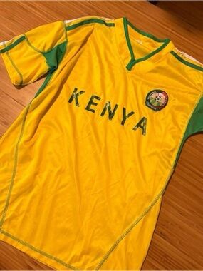 Kenya men’s Short-Sleeve Soccer Jersey - Yellow & Green